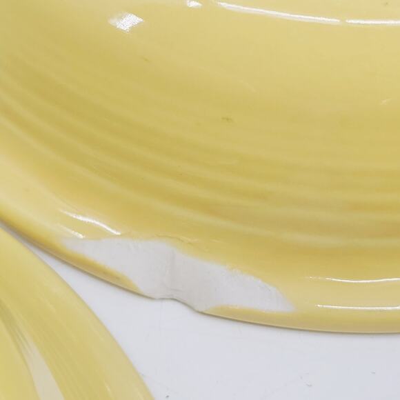 3 HLC Fiesta Yellow Medium Bistro Bowls Ceramic Homer Laughlin Kitchenware 6-7/8 - Picture 8 of 9